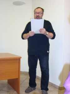 Mgr  Milan Špale čte básně Ing  Marka Šlechty